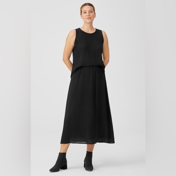 Eileen Fisher Dresses & Skirts - Eileen Fisher - Black Silk Pleated Skirt